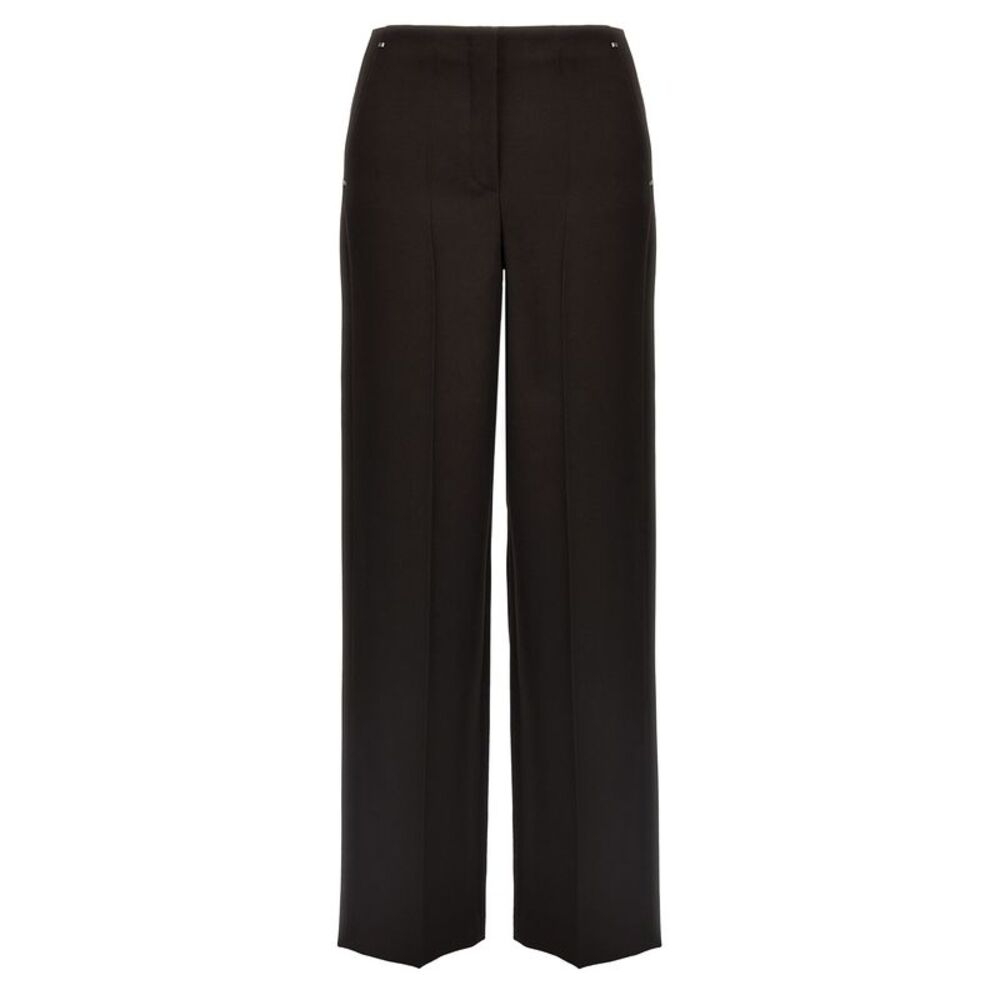 Fendi Purple Virgin Wool Dress Women's Pants